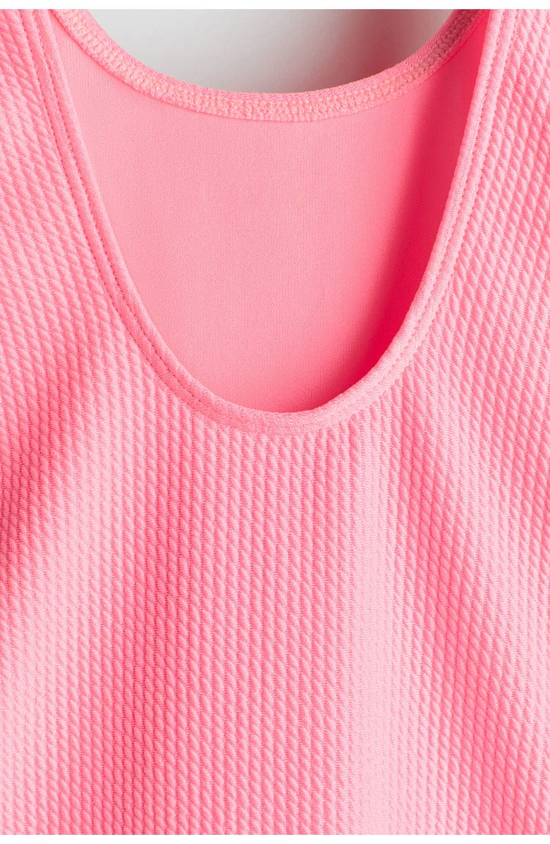 H&M Textured Swimsuit, Alternate, color, Pink