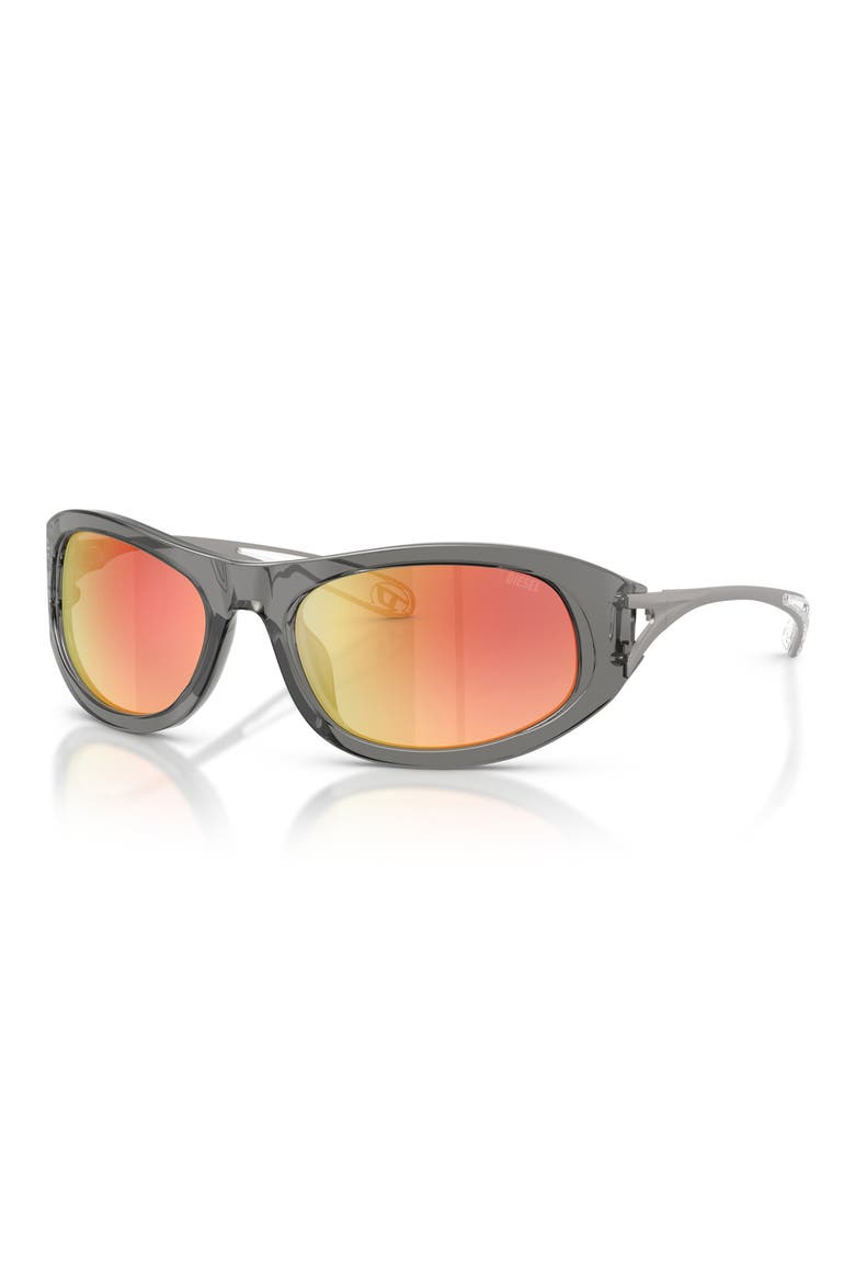 DL2007U 57mm Gradient Cat Eye Sunglasses, Alternate, color, TRANSPARENT GREY / GREEN BROWN