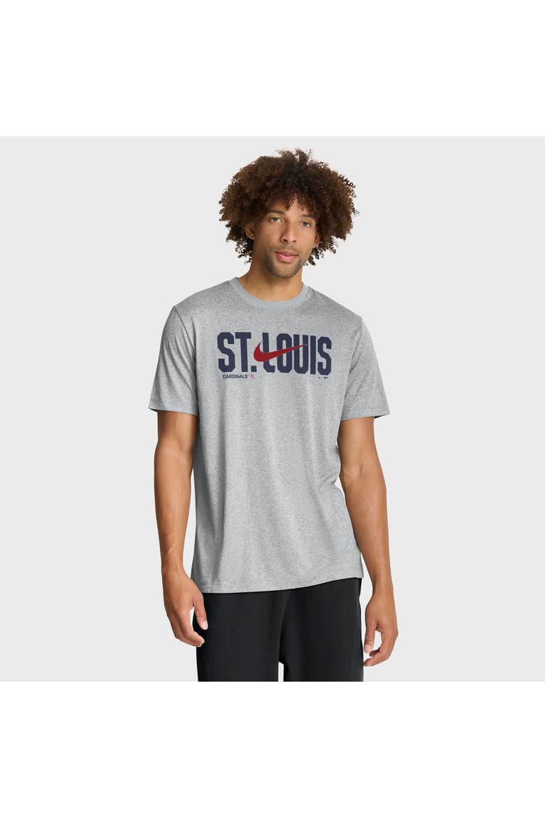 Men's Nike Heather Gray St. Louis Cardinals Swoosh Legend Dri-FIT T-Shirt, Main, color, Heather Gray