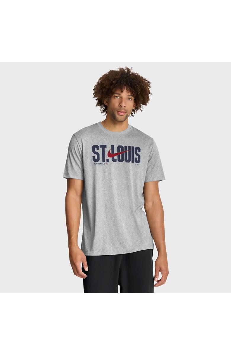 Nike Men's Nike Heather Gray St. Louis Cardinals Swoosh Legend Dri-FIT T-Shirt, Main, color, Heather Gray