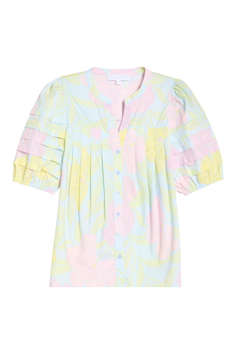 Renzo Toile Woven Shirt, Alternate, color, LIGHT BLUE/ PINK