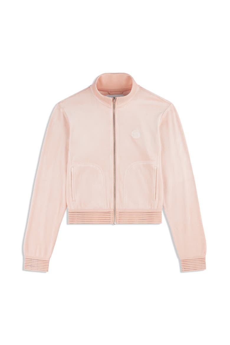 Piera Velour Track Jacket, Alternate, color, EVENING SAND