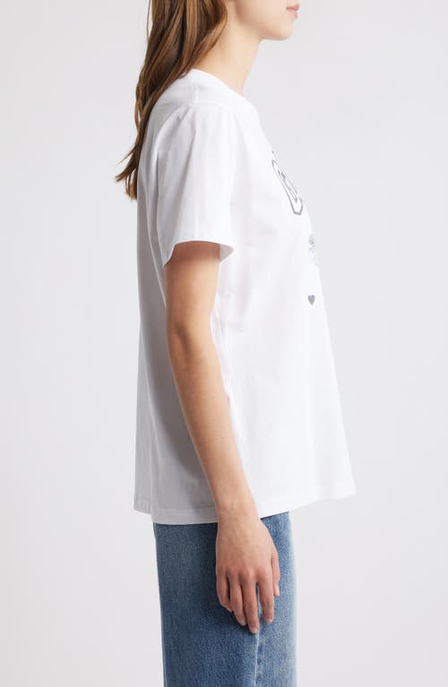 Ganni Basic Jersey Duckie Relaxed T-shirt In Bright White