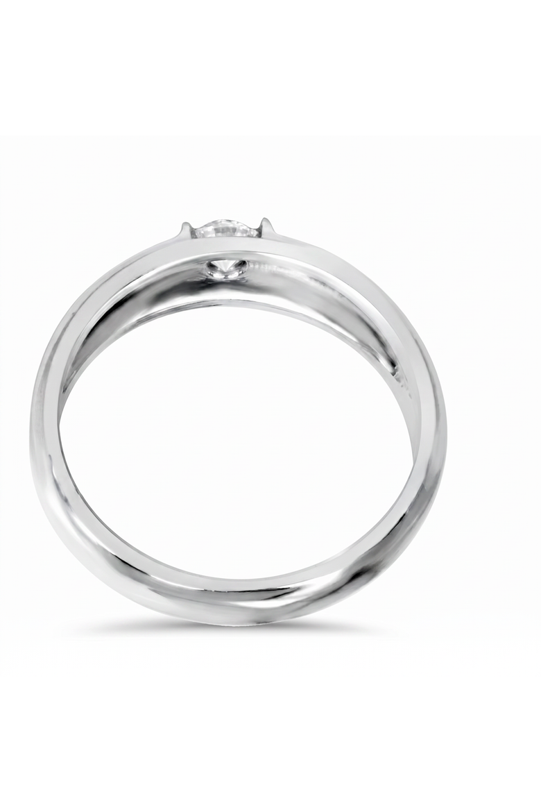 1/6CT Mens Diamond Solitaire Ring 10K Gold, Alternate, color, 10k White Gold