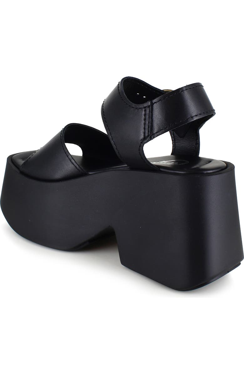 Candie's Anna Ankle Strap Platform Sandal, Alternate, color, Black Leather