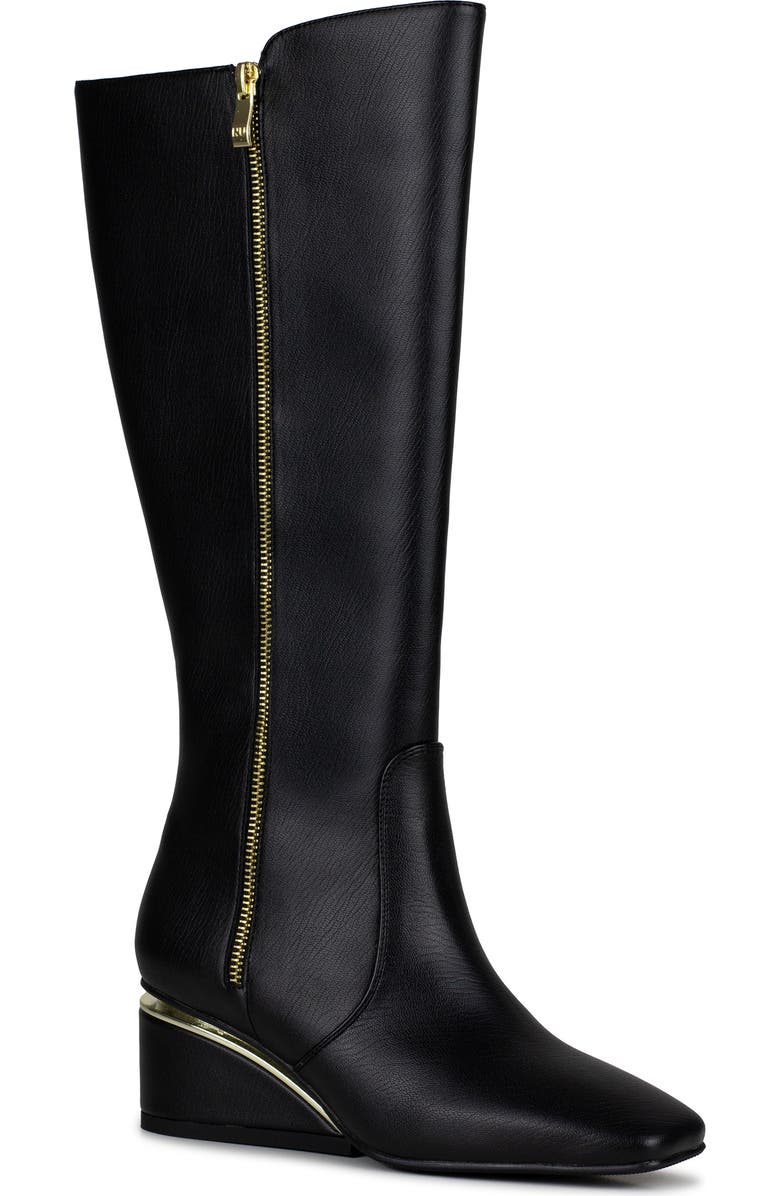 NINETY UNION Morgan Tall Wedge Boot, Main, color, Black