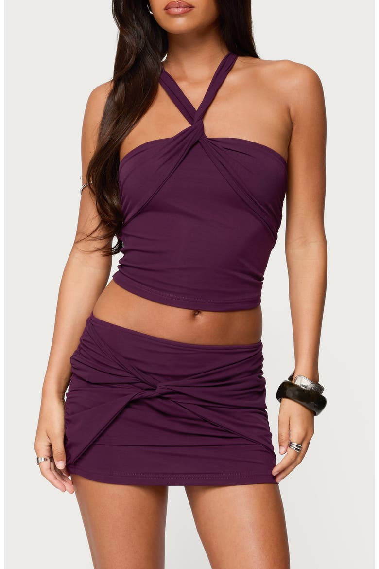 Maggi Tie Back Halter Top, Main, color, PURPLE