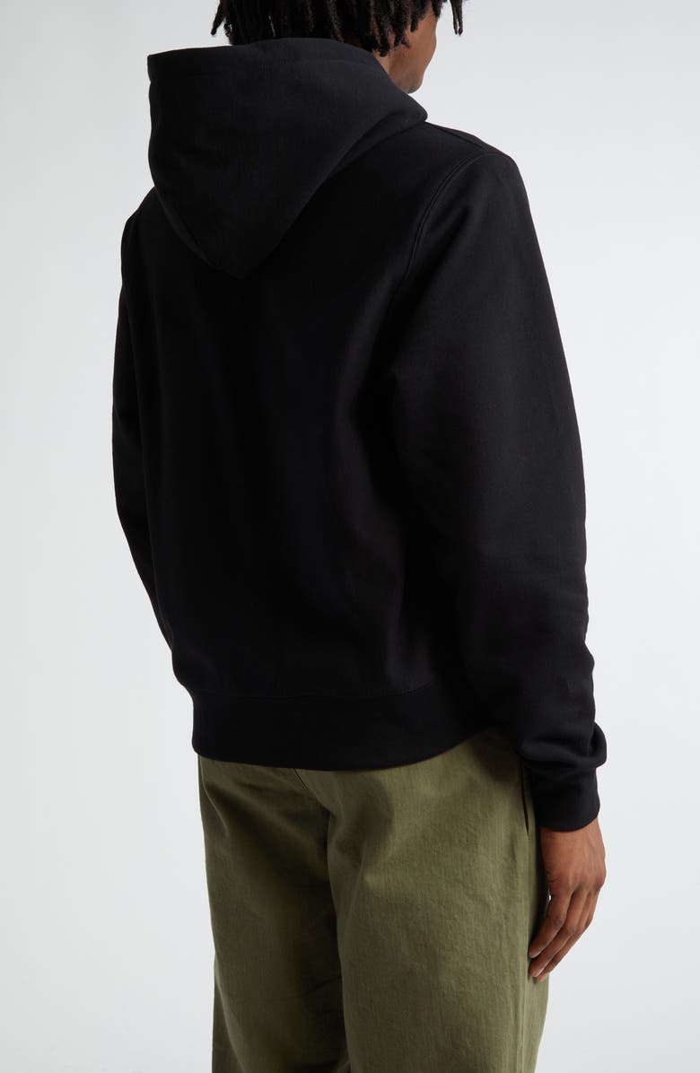 Noah Lightweight Cotton Zip Hoodie, Alternate, color, Black