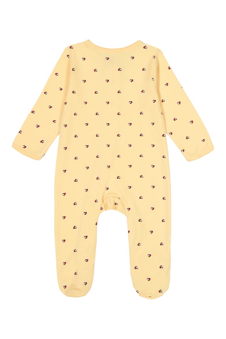 Heart Footie, Alternate, color, GOLD