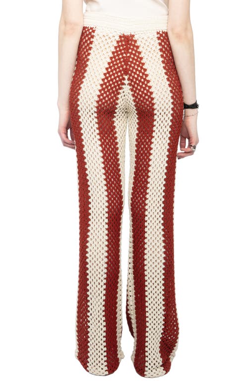 Shop Zadig & Voltaire Pia Crochet Stripe Pants