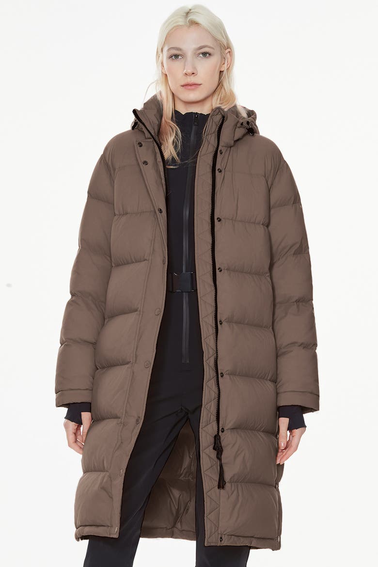 Puff-O® Mid-Length Down Puffer Jacket, Alternate, color, Coffee