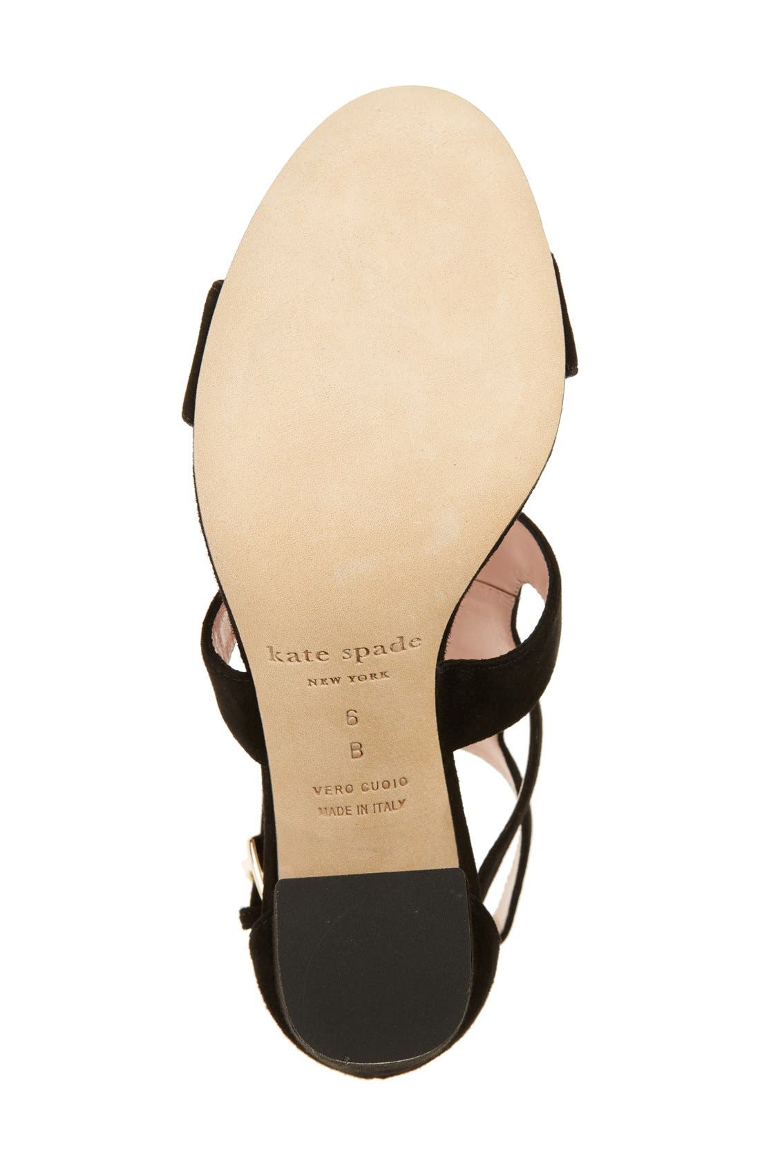 'ilemi' block heel sandal, Alternate, color, BLACK KID SUEDE