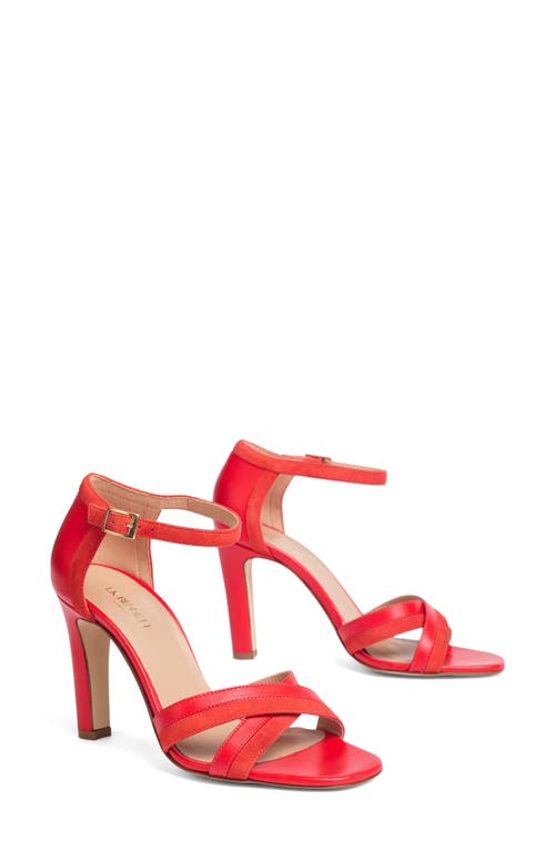Lk Bennett Lennon Colorblock Ankle Strap Sandal In Red