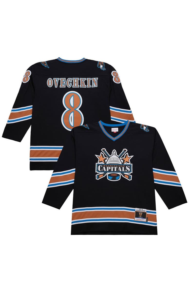Mitchell & Ness Men's Alexander Ovechkin Black Washington Capitals 2005-06 Power Play Jersey, Main, color, Black