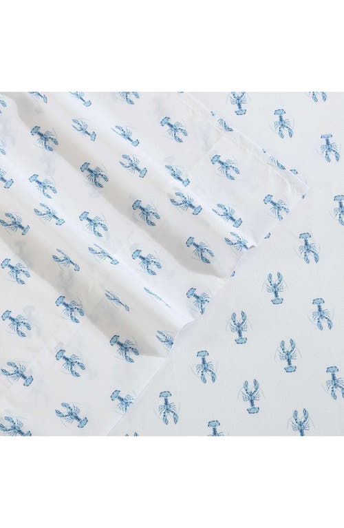 Nautica Nantucket Lobster Print Microfiber Sheet Set In White