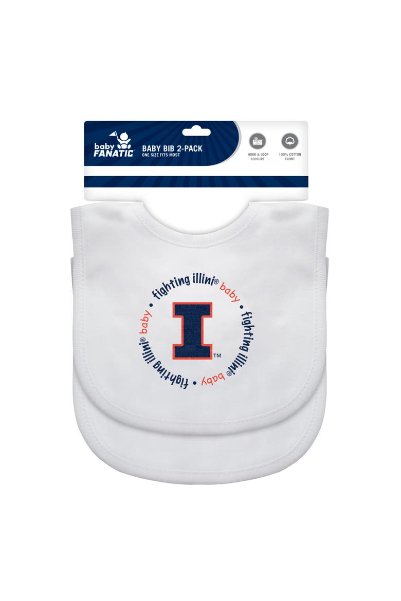 Illinois - Baby Bibs 2-Pack, Alternate, color, White