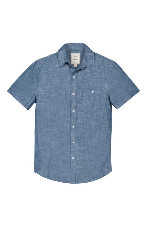 Men's Organic Chambray Short Sleeve Shirt