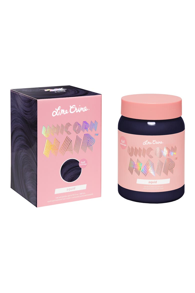 Unicorn Hair Full Coverage Semi-Permanent Hair Color, Alternate, color, SQUID