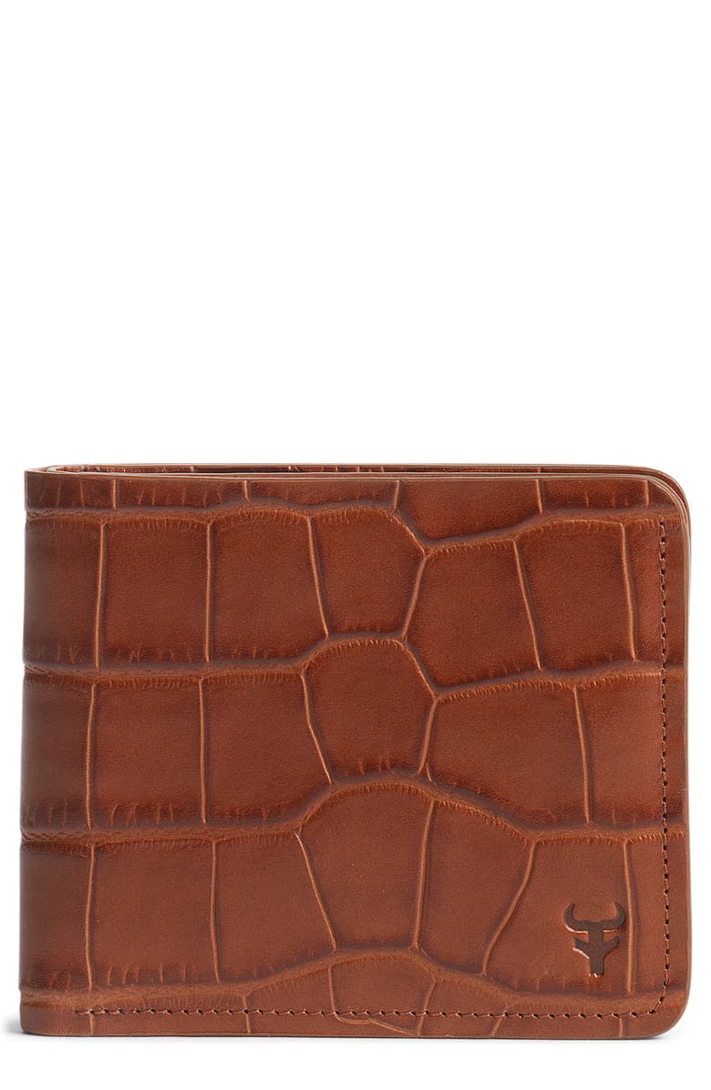 Trask 'Jackson' Slimfold Embossed Leather Wallet, Alternate, color,