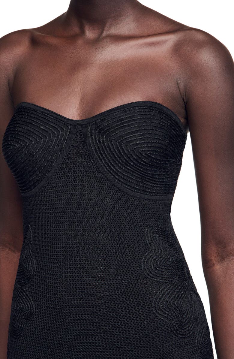 SANDRO Bustier knit dress, Alternate, color,