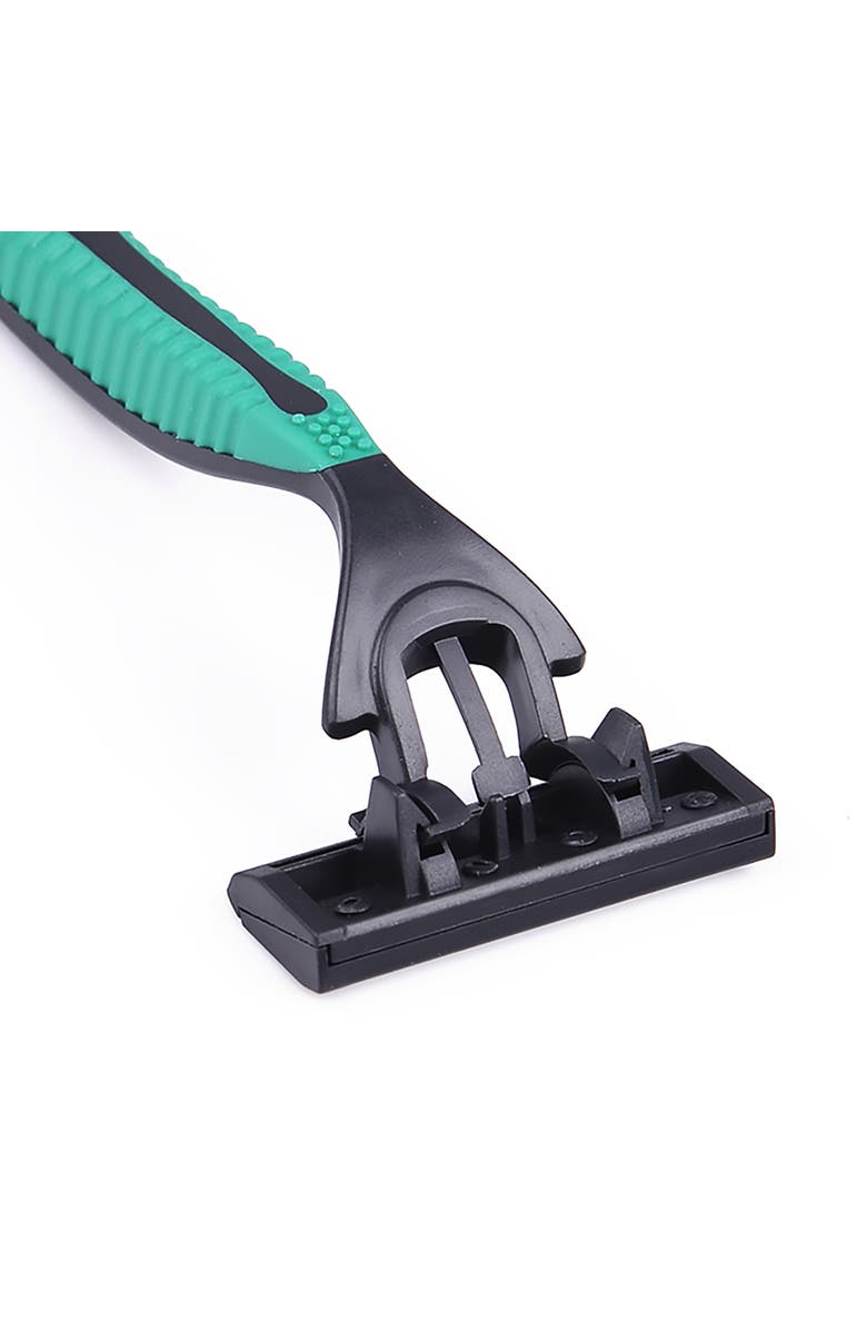 PURSONIC Mario Lopez 6 Disposable Razors - 3 Blade Shaving Surface Technology, Alternate, color, Green