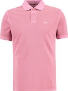 Barbour Tailored Fit Tartan Placket Cotton Piqué Polo