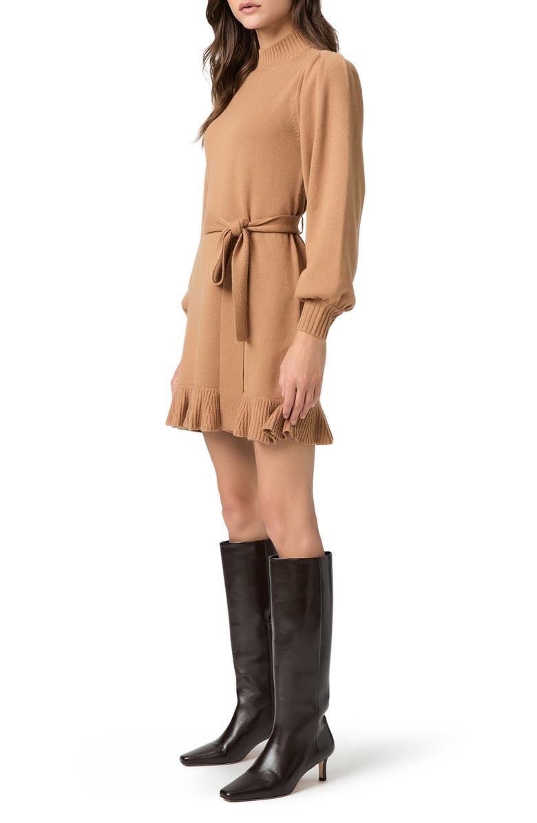 PAIGE Julita Long Sleeve Wool Blend Sweater Dress, Alternate, color, Camel