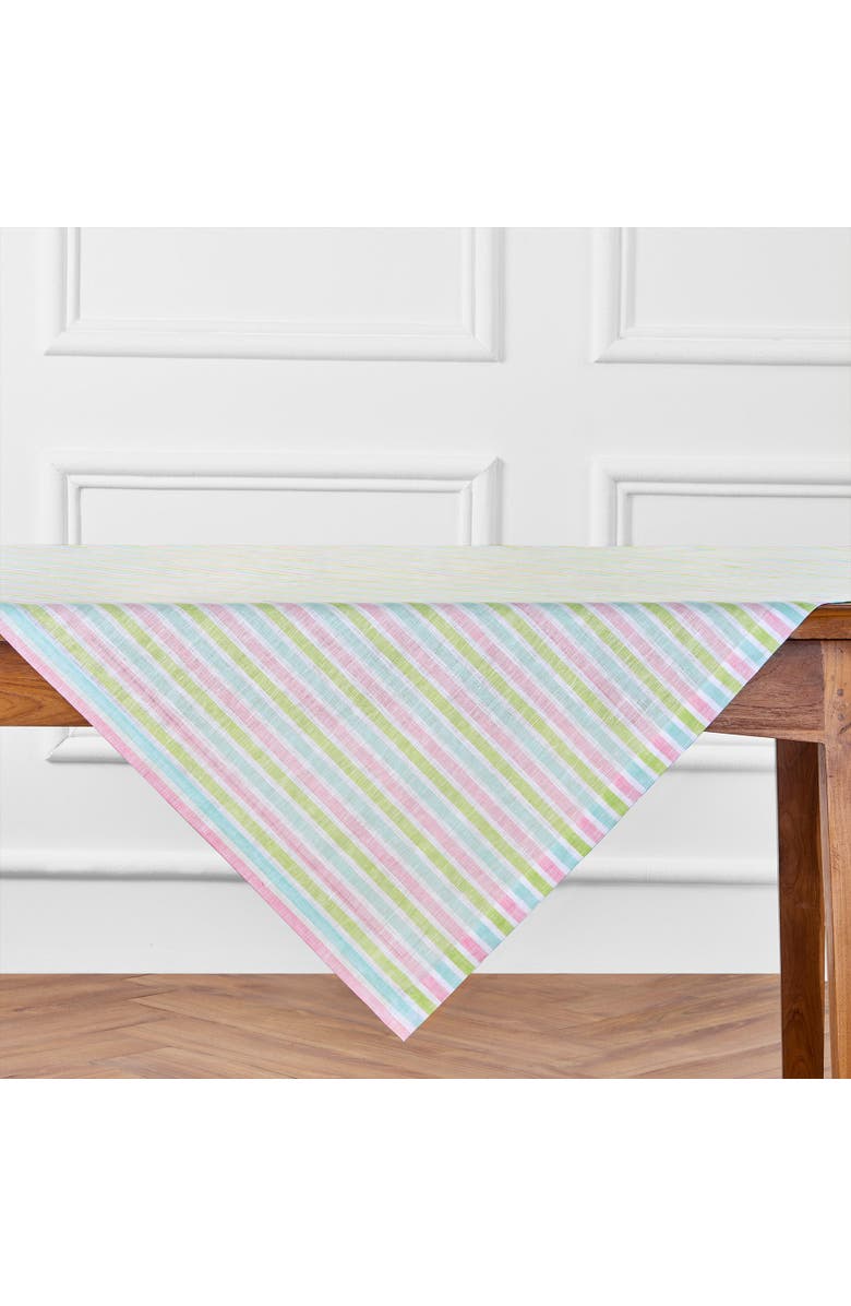 Solino Home Linen Table Throw - Palm Beach Stripe, 52" x 52", 52" x 52", Alternate, color, 