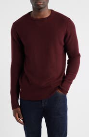MERZ B SCHWANEN Merino Ribbed Crewneck Sweater