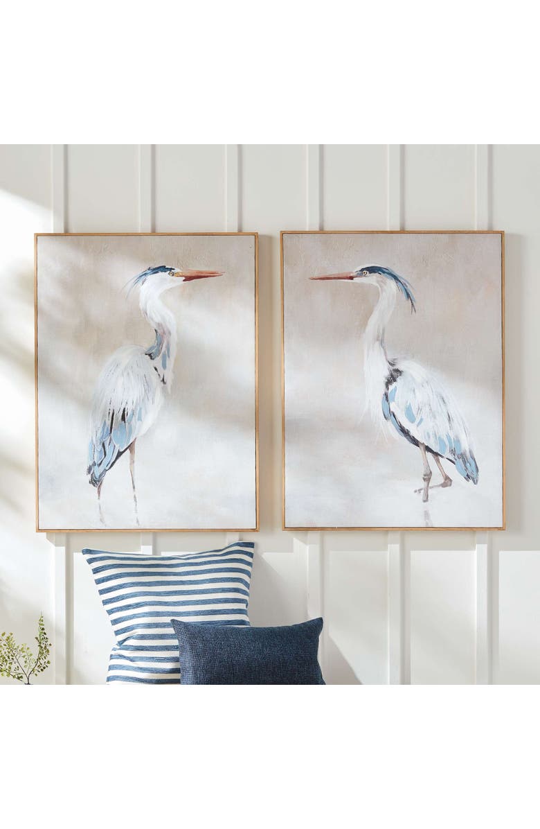 Napa Home & Garden Heron Pair Hand-Embellished Giclees Set Of 2, Alternate, color, Blue