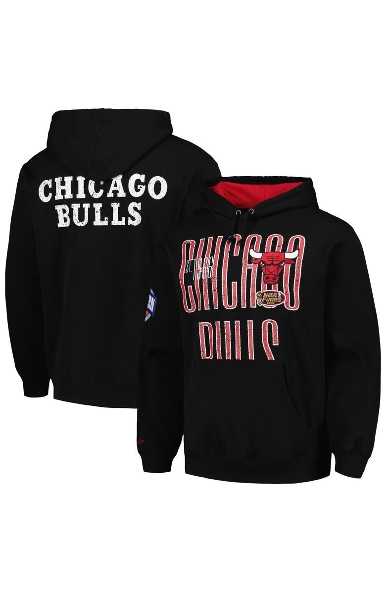 Mitchell & Ness Men's Mitchell & Ness Black Chicago Bulls Hardwood Classics OG 2.0 Pullover Hoodie, Main, color, Black