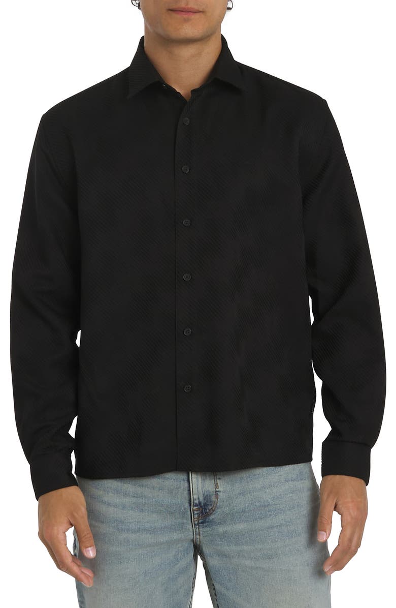 DKNY SPORTSWEAR Fredo Button-Up Shirt, Main, color, Black