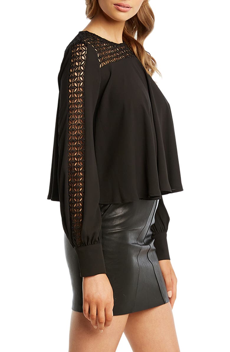 Bardot Lace Yoke Blouse, Alternate, color, 