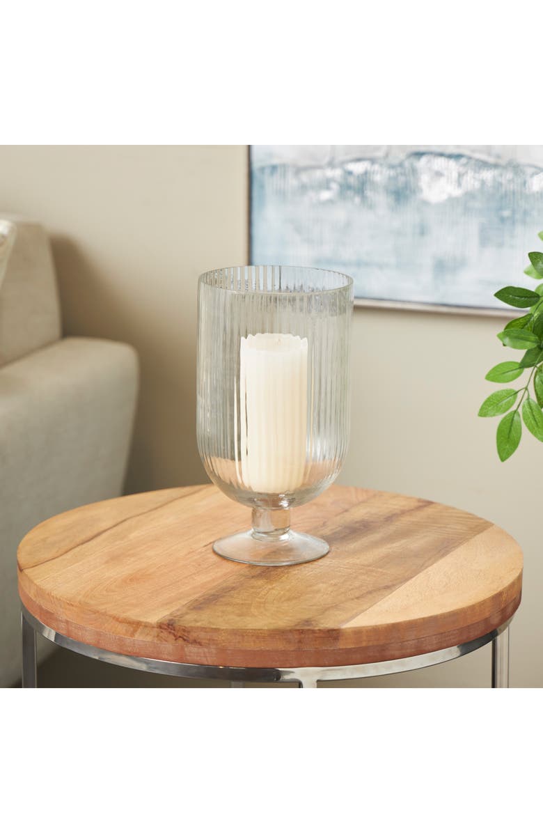 GINGER BIRCH STUDIO Glass Candleholder, Alternate, color, Clear