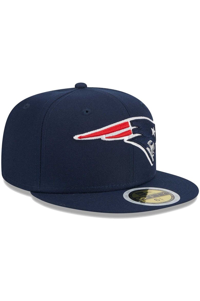 Youth New Era Navy New England Patriots  Main 59FIFTY Fitted Hat, Alternate, color, Navy