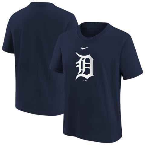Youth Nike  Navy Detroit Tigers Large Logo T-Shirt