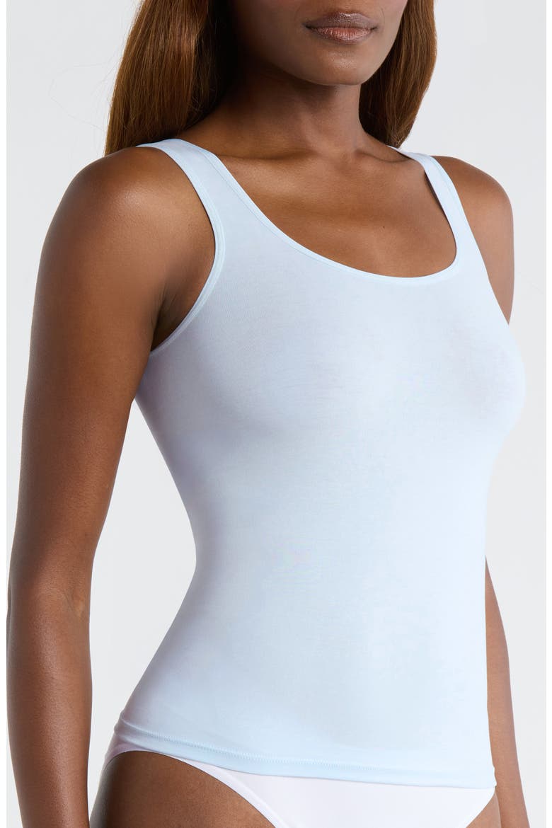 Seamless Cotton Blend Tank, Alternate, color, BLUE ILLUSION