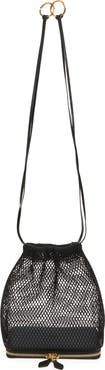 Alaïa Le Pochon Fishnet Shoulder Bag