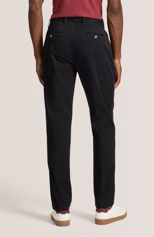 Ted Baker Heavy Stretch Cotton Twill Chino Pants In Black