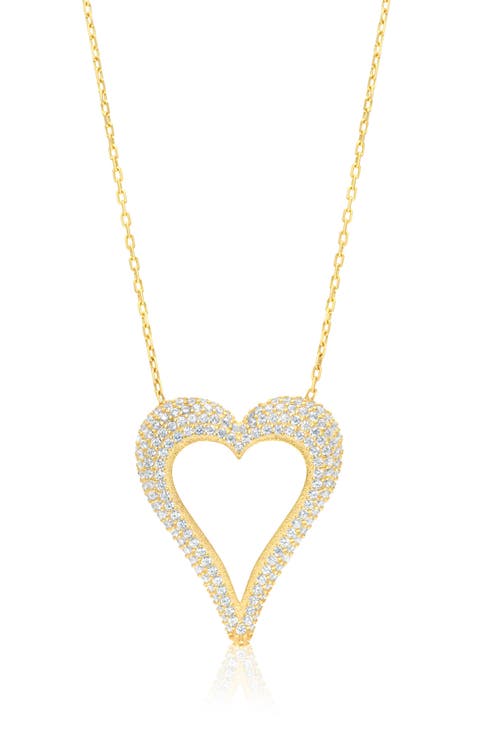 Cutout Heart Pendant Necklace