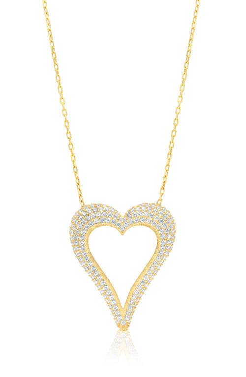 Shymi Cutout Heart Pendant Necklace In Gold