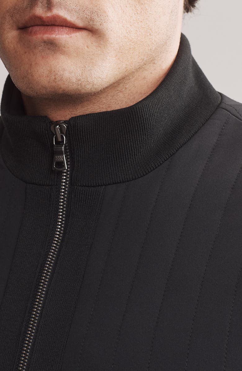 Rhone Skyline Quilted Vest, Alternate, color, Black