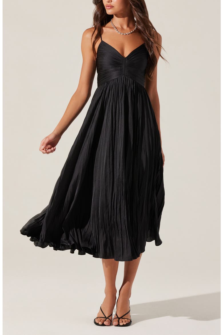 Maeve Midi Dress, Alternate, color, BLACK