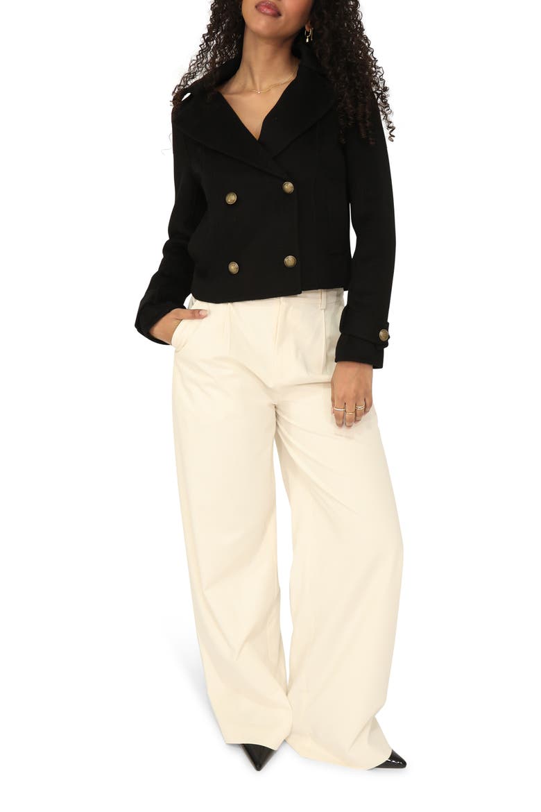Better Off Military Peacoat, Alternate, color, Black
