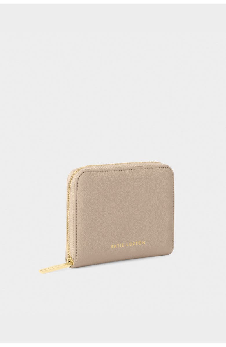 Katie Loxton Slim Jewelry Case 'Heart Of Gold', Main, color, Taupe