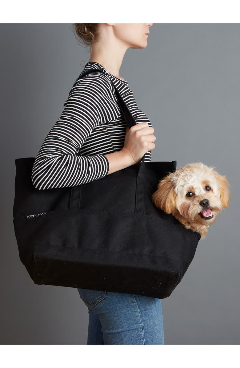 LoveThyBeast Waxed Canvas Pet Tote Carrier, Alternate, color, 