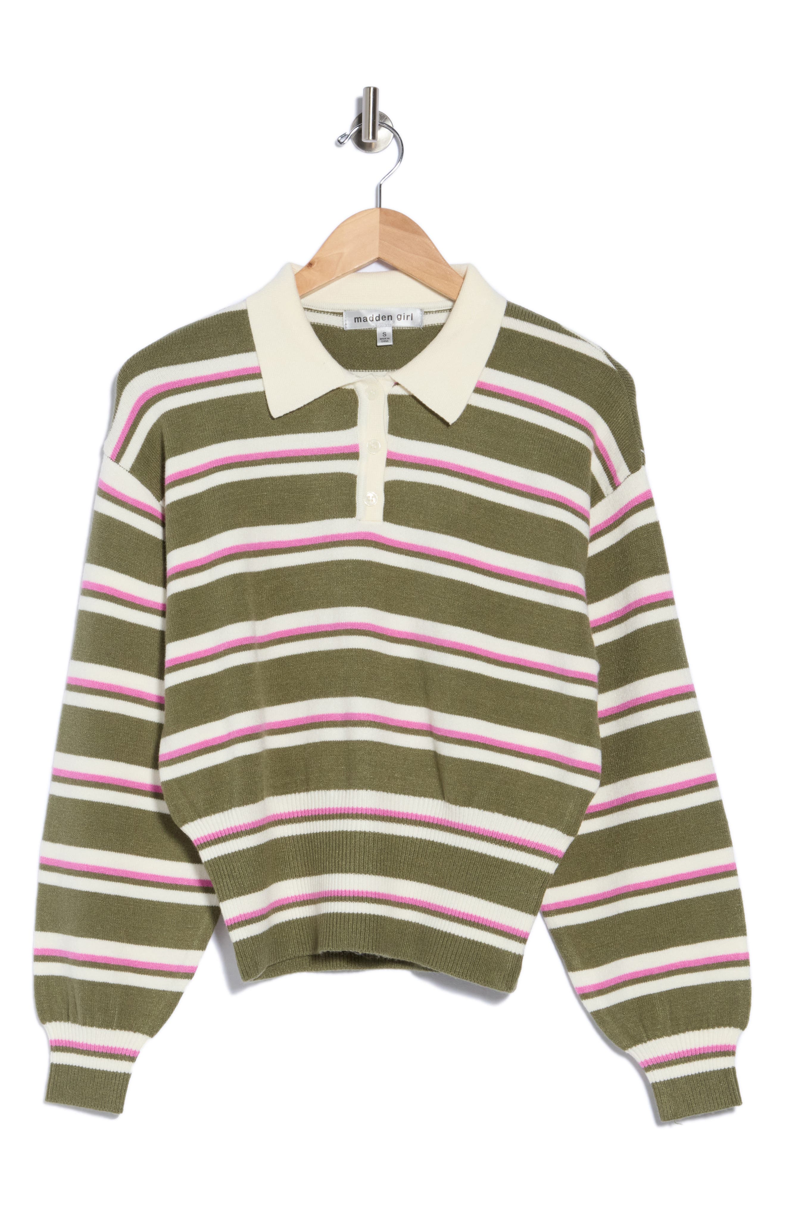 Striped Polo Sweater