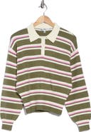 Madden Girl Striped Polo Sweater