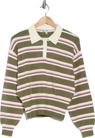 Madden Girl Striped Polo Sweater