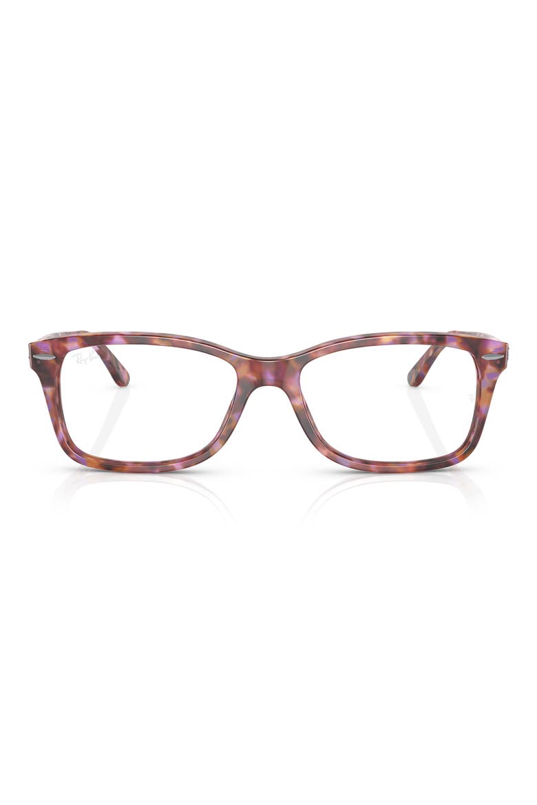 0RX5428F 55mm Square Optical Glasses, Main, color, HAVANA